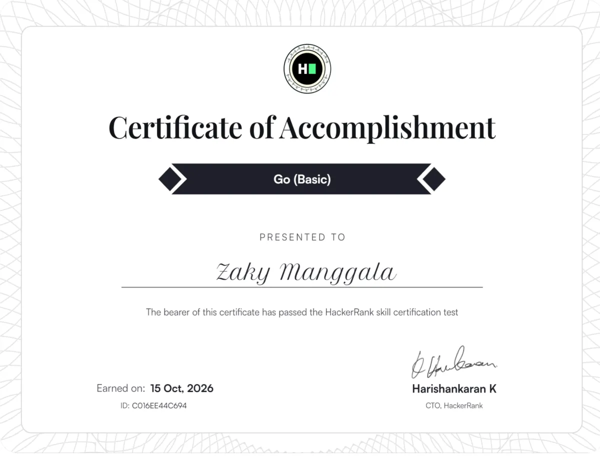 Go (Basic) Certificate