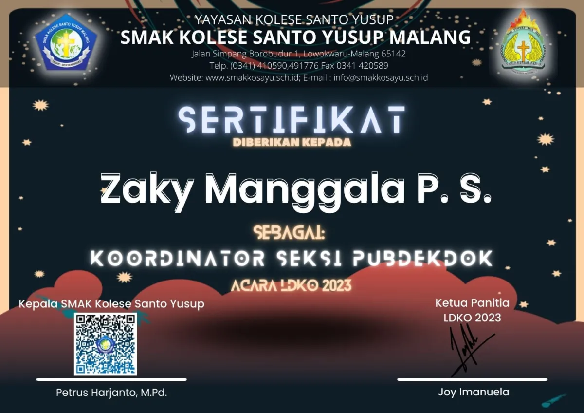 Head of Publication, Decoration, and Documentation - LDKO 2023